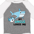 thumbnail image 4 of Inktastic My Uncle Loves Me with Cute Sharks Boys or Girls Long Sleeve Baby Bodysuit, 4 of 5