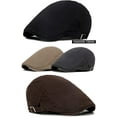 thumbnail image 3 of Boinas negras para hombre y mujer, gorra plana transpirable, boina vintage, gorra de golf para conducir, gorra de hiedra Gatsby vintage ajustable para primavera, verano y otoño, 3 of 5