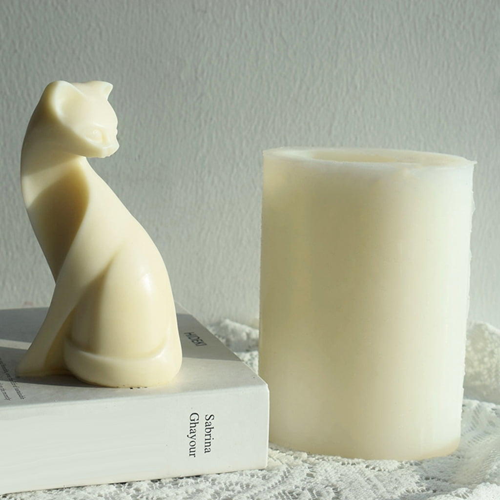 3D Abstract Cats Shape Candle Silicone Mold for DIY Handmade Candle Ornaments Mould Handicrafts Making Tool