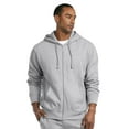 thumbnail image 4 of Men's Cotton Blend Lightweight Fleece Lined Sport Gym Zip Up Sweater Hoodie, Heather Gray XL, 1 Count, 1 Pack, 4 of 4