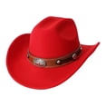 thumbnail image 3 of Felt Cowboy Cattleman Wide Brim Shapeable Western Hat for Men Women Rodeo Party, 3 of 5