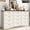White, variant on ANPOO 63 Inch Wide Rustic Farmhouse 12 Drawer Dresser, Vintage Wood Chest with Built-in Multi Power Outlet, Wood Dresser for Bedroom, Living Room, Hallway