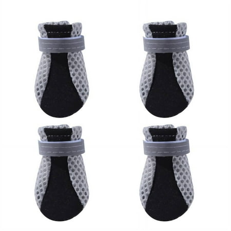 GASTROPOD Dog Shoes Soft Fabric Cool and Comfortable Dog Boots & Paw Protectors Non-Slip Sole Dog Socks 4.5x3.6cm Black