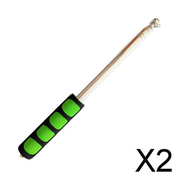 2x Guía Asta de Bandera de Acero Inoxidable Maestro Puntero Guía Turística 2 piezas