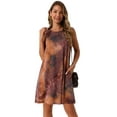 thumbnail image 4 of DARING DIVA Tie Dye Tank Dress Sleeveless Pockets Dress L Orange, 4 of 8