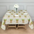 thumbnail image 3 of Christmas Square Tablecloth 60x60 Inch – Waterproof Polyester Printed Table Cover, Wrinkle Resistant & Washable for Kitchen Dining Picnic Party Decor, Single-v4-13, White, 3 of 6