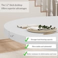 thumbnail image 3 of Roromall Wooden Dining Table for 4 to 6 People, 47" Round Dining Table, Kitchen Table with Sturty Legs, Dining Room Table for Dining Room, Kitchen, 3 of 7
