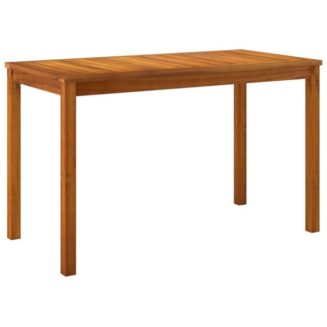 Mesa de comedor exterior VidaXL de madera maciza de acacia 110x55x67 cm