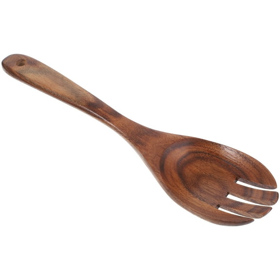 WORGEOUS Cookware Salad Serving Fork Spoon Cooking Fork Spoon Acacia Utensils Wooden Salad Sporks