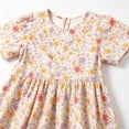 thumbnail image 6 of Girls Floral Cotton Dress A-Line Puff Sleeve Summer Casual Party Dresses for Kids Soft Cotton Pink,Size 16-17 T, 6 of 6