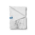 thumbnail image 2 of Scotland Soft Flannel Fleece Throw Blanket, Map of Scotland Country Culture Celtic European British National Print, Cozy Plush for Indoor and Outdoor Use, 60" x 80", Cobalt Blue White, by Ambesonne, 2 of 6