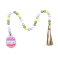 thumbnail image 4 of Generic Spring Wood Bead Garland with Tassels and Bunny Tag Easter Wood Bead Garland Wooden Beaded Boho Decor Farmhouse Rustic Hanging Decorations, 4 of 5