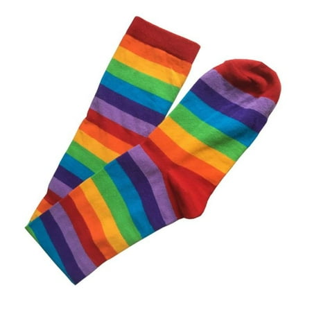 Pretty Comy - Rainbow Knee High Socks Women Girls Punky Brewster ...