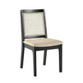 thumbnail image 6 of Walker Edison Solid Wood and Rattan Dining Chair, Set of 2, Black, 6 of 17