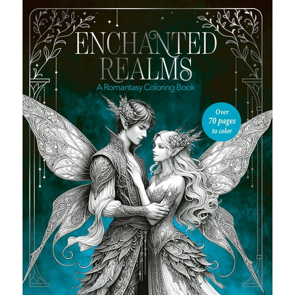 Enchanted Realms: A Romantasy Coloring Book, (Paperback)