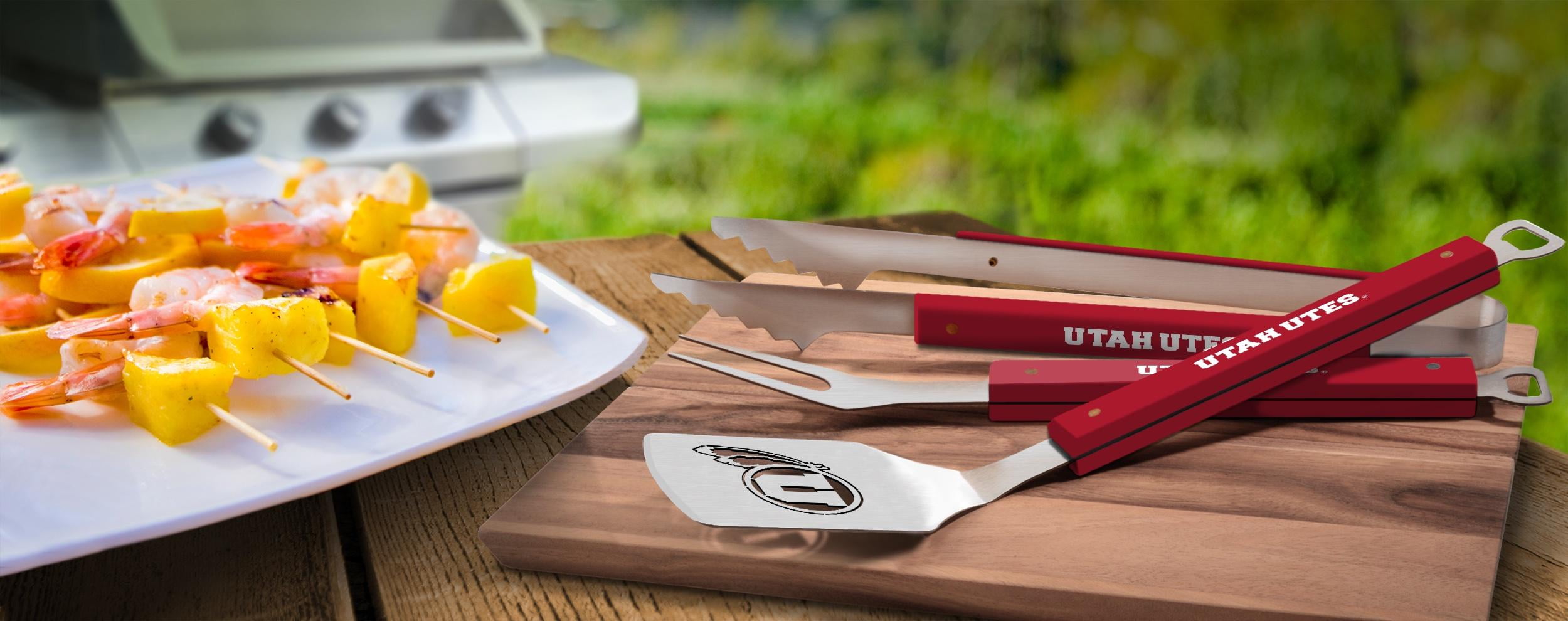 YouTheFan NCAA Utah Utes Spirit Series 3pc BBQ Set