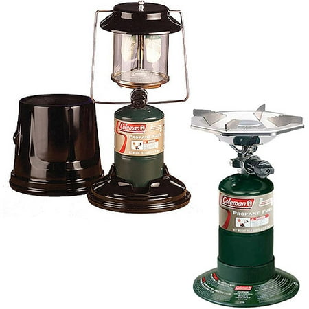 Coleman One-Burner Camp Stove and 810 Lumen 2-Mantel Lantern Value (Best Value Pellet Stove)