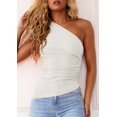 thumbnail image 2 of Camisa de Mujer PRETTYGARDEN 2025 Y2K de Un Hombro Blanca XXL, 2 of 5