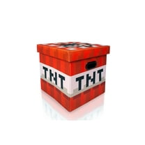 Minecraft TNT Block Storage Tote | Minecraft Storage Cube | 15-Inch Box & Lid