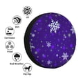 thumbnail image 4 of Naloa Dark Purple Snowflakes PVC Leather Spare Tire Wheel Cover Spare Tire Cover, for Car Truck SUV Camper Trailer Universal Fit(14-17in)-14 inch, 4 of 6