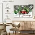 thumbnail image 4 of Elephant Stock Merry And Bright Christmas Truck Wall Art - Horizontal Multi Panel Canvas - Living Room Wall Decor - Holiday Multi Panel - Beige And Gray Decor By Carol Robinson - 23" x 14", 4 of 4