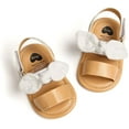 thumbnail image 3 of Infant Baby Girls Summer Sandals Flower Soft Sole Newborn Toddler First Walker Crib Dress Shoes, 3 of 6