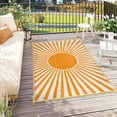 thumbnail image 6 of Lahome Decor 4'x 6'Outdoor Rug Waterproof Patio Rugs,Reversible Plastic Straw Camping Rug Indoor Outside Rug,Stain & UV Resistant RV Mat for Camping,Porch,Balcony,Pool Deck,Backyard,Orange, 6 of 10