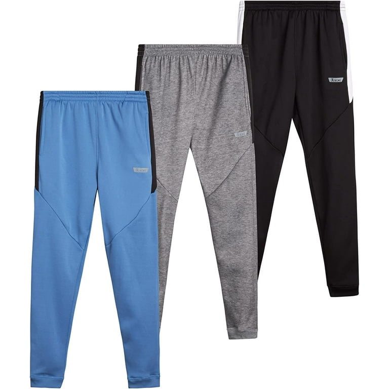 iXtreme Boys' Sweatpants - 3 Pack Cozy Fleece Jogger Pants (Size: 8-18)