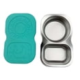 thumbnail image 1 of TIELUTT Vaisselle Réutilisable en Acier Inoxydable avec Couvercle en Silicone Anti-Fuite Petite Table à Manger Ensemble pour 6 Ensemble de Chemin de Table Rond Ensemble de Table à Manger Rond 5 Pcs Ensemble de Table à Manger Ovale pour 4 avec Feuille Place Extérieure, 1 of 6