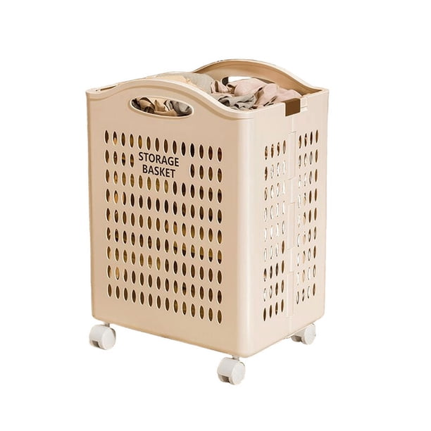 Zapatero para armario, cesto de ropa plegable para ropa sucia, gran capacidad, para el baño, con ruedas y portátil