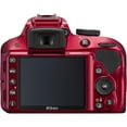 thumbnail image 5 of Nikon D3300 24.2 Megapixel Digital SLR Camera with Lens, 18 mm, 55 mm, Red, 5 of 26
