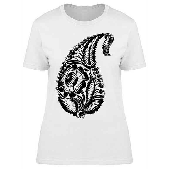 Decorative Paisley Graphic T-Shirt Women -Image by Shutterstock, Female 3X-Large