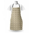 thumbnail image 3 of Alpaca Apron, South American Camels Boho Animals Llama Funny Peruvian Pasture Cartoon, Unisex Kitchen Bib with Adjustable Neck for Cooking Gardening, Adult Size, White Tan and Umber, by Ambesonne, 3 of 4