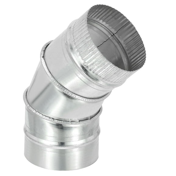 Uxcell 4" OD 45 Degree Elbow Duct Pipe Connector, HVAC Ventilation Chimney Flue Tube Adjustable Connector