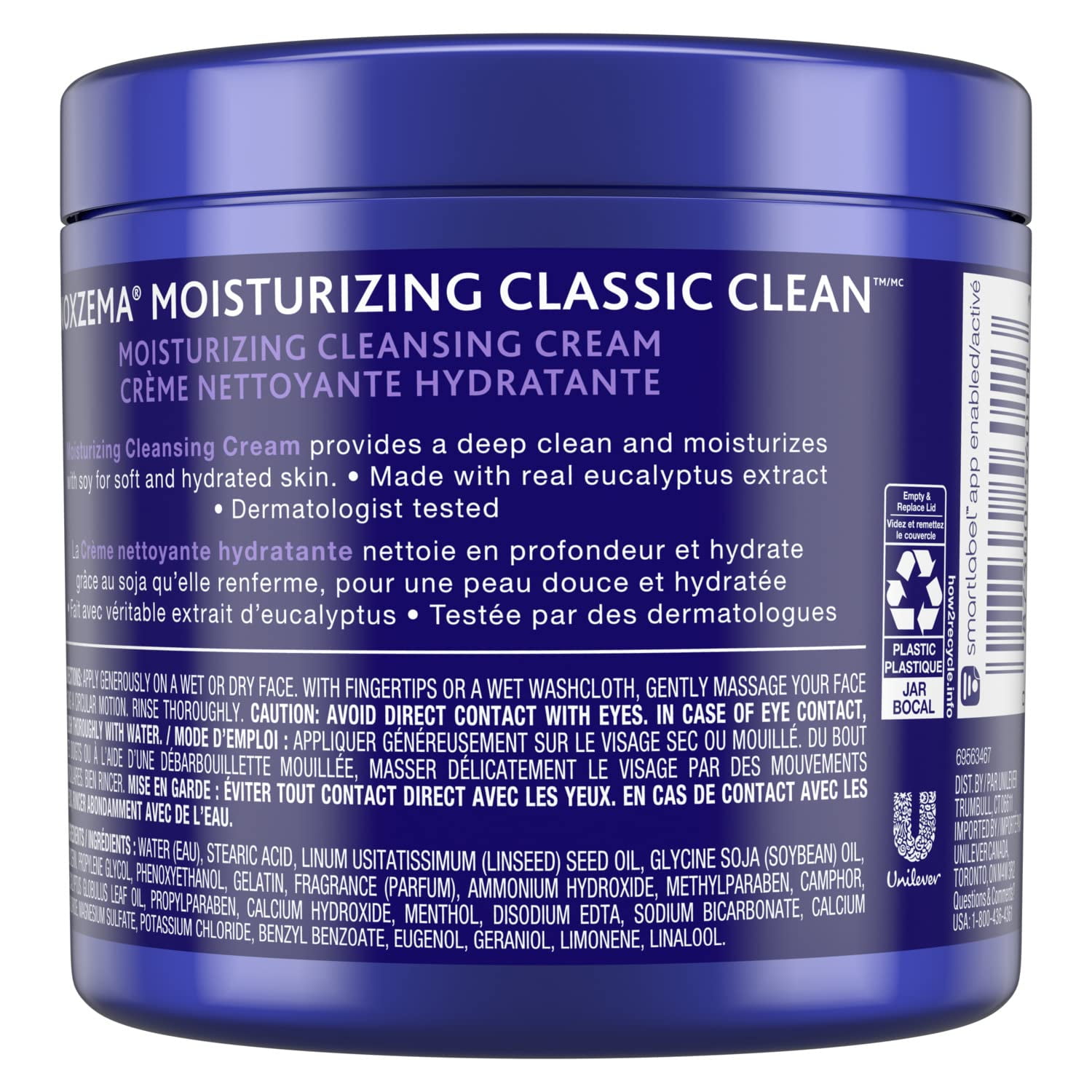 Noxzema Classic Clean Original Deep Cleansing Cream For Soft & Smooth Skin – Real Eucalytpus Extract Noxzema Moisturizing Cleansing Cream Face Wash, Soybean Oil Noxzema Cream Cleanser, 12 Oz Ea (