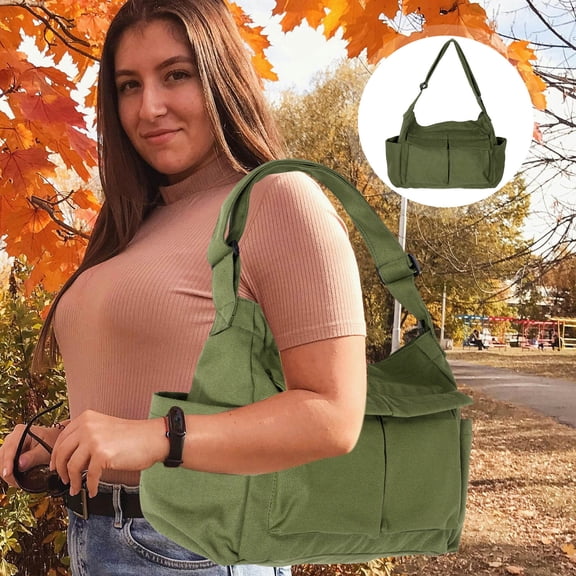 Masteelf Crossbody Messenger Bags for Women School Student Olive Green