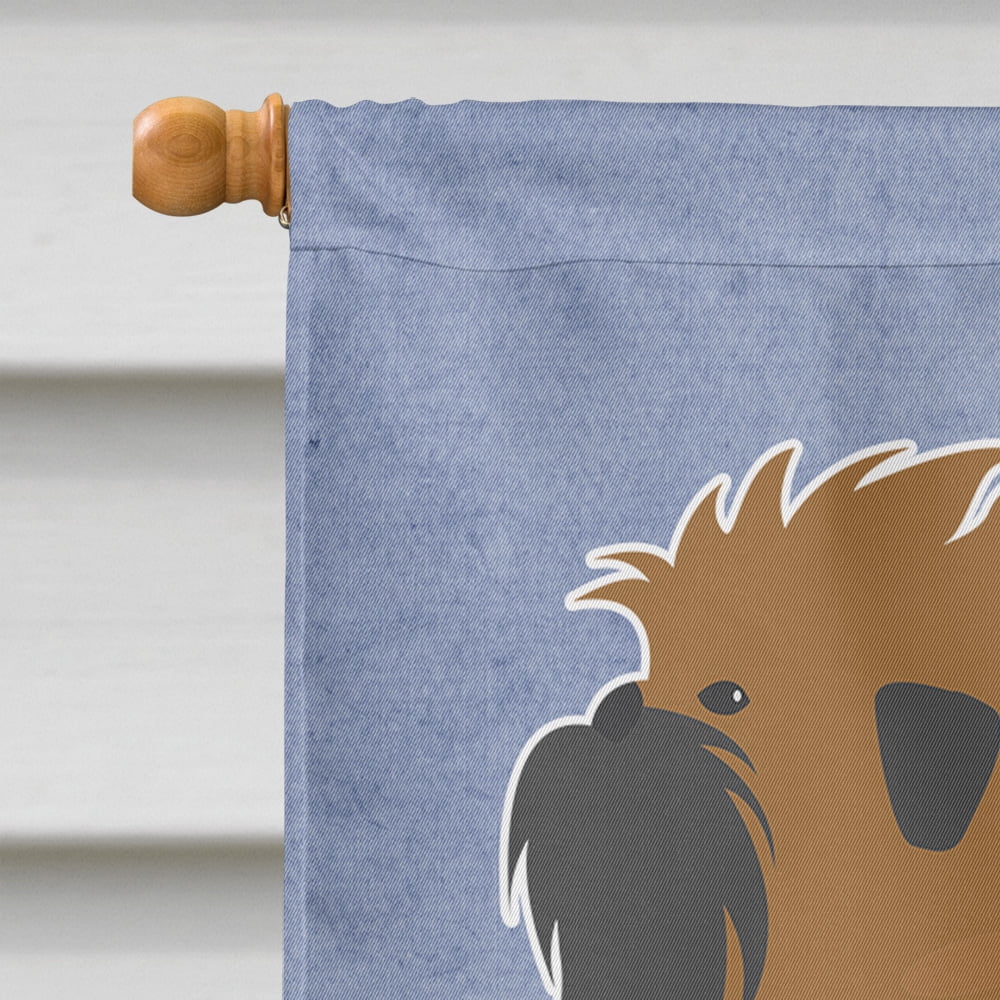 Tan Affenpinscher Welcome Flag Canvas House Size