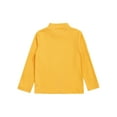 thumbnail image 4 of Yeahdor Kids Girls Long Sleeve Basic Layer T-Shirt Solid Color Stretchy Undershirt Thermal Tops Loungewear Yellow 11-12, 4 of 7