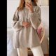 thumbnail image 4 of Suéteres de Cuello Alto de Gran Tamaño para Mujer, Jerseys de Punto Grueso de Larga, Ropa de Moda de Invierno, Otoño Caqui L, 4 of 10