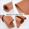thumbnail image 6 of 24 x 13 Inch 1.5mm Brown PU Leather Sheet Scratch-Resistant Leatherette Fabric Soft Waterproof Tooling Leather Square Solid Color Suede Roll Vinyl for DIY Sewing Crafting, 6 of 7