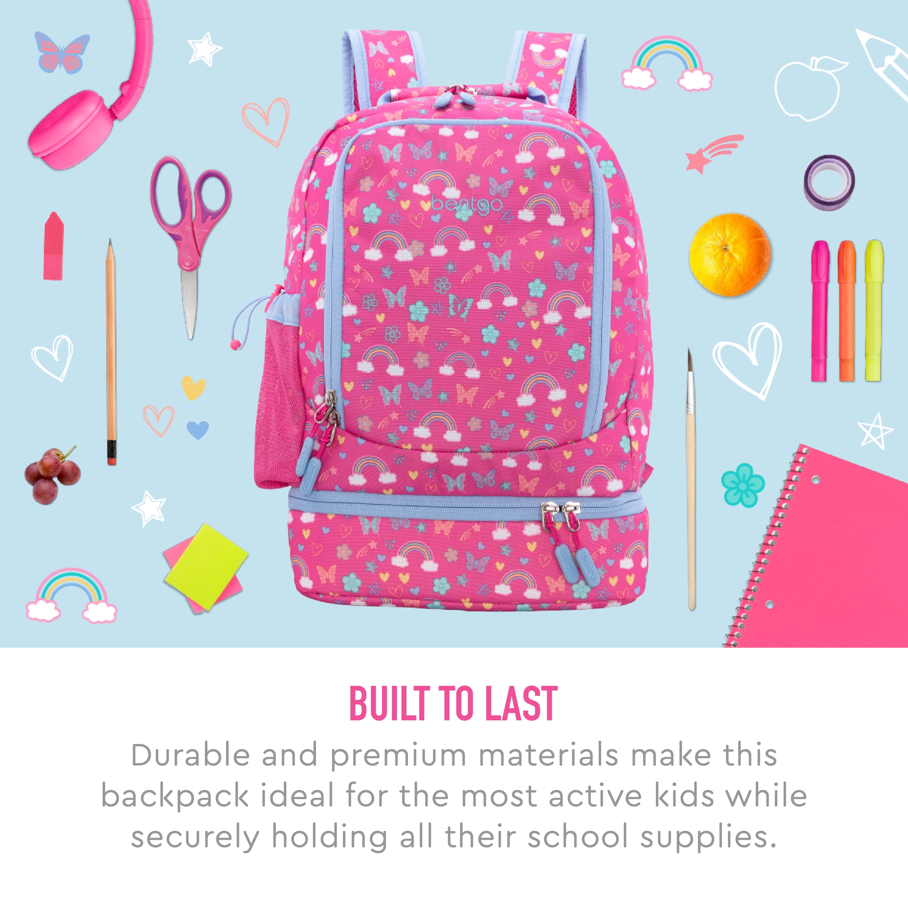Bentgo Kids Combo 2-in-1 Backpack & Insulated Lunch Bag for