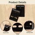 thumbnail image 4 of 200Pcs 2 x 1.46 Inch Black Velvet Earring Cards Plastic Jewelry Cards White PVC Display Hanging Plain Word Rectangle Holders Accessories for Packaging Selling Jewelry Earrings Craft Decor, 4 of 4