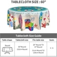 thumbnail image 6 of Summer Beach Hawaii Tropical Funny 3D Waterproof Picnic Patio Party Round Table Cloth Cover Decorations Fabric 60 Inch Circular Tablecloth for 20-47 Inch Home Dining Room Kitchen Decor, 6 of 6