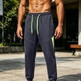 thumbnail image 2 of HOMADLES Men's Casual Jogger Pants Elastic Waist Loose Fit Sports Pants Solid Color Side Pockets Athletic Pants Gray Size XL, 2 of 6