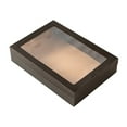 thumbnail image 2 of Cater Tek Rectangle Black Paper Catering Box - with Window Lid - 14 1/4" x 10" x 3 1/4" - 10 count box, 2 of 10