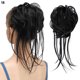thumbnail image 1 of Zhuge Moño desordenado, extensión de moño despeinado, banda elástica para el cabello, moño rizado, coletero para mujer, negro azabache, 1 of 3