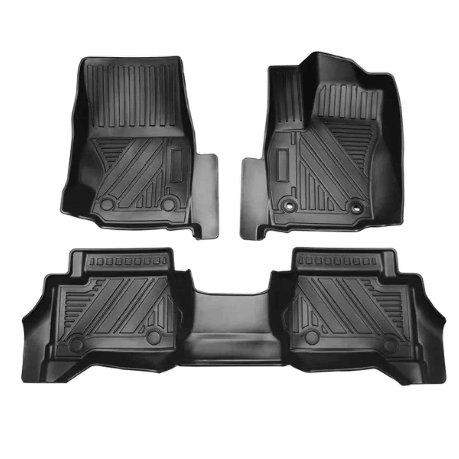 3PCS TPE Floor Liner Floor Mats Compatible with Toyota Tacoma 2024 Auto Accessories
