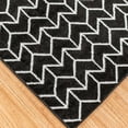 thumbnail image 3 of Trans-Ocean Imports LAU80731848 7 ft. 10 in. x 9 ft. 10 in. Liora Manne Luna Chevron Indoor Wilton Woven Rectangle Rug - Black, 3 of 7