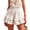 White #13, variant on Women's Smocked High Waist Tiered Ruffle Wide Leg Shorts, Flowy Summer Boho Casual Shorts XL