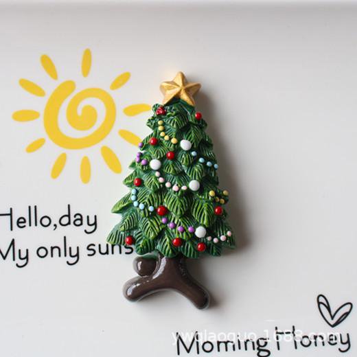 Adhesivo para refrigerador de Navidad de Año Nuevo, regalo, pegatina para ventana estéreo, decoración navideña, piezas de imán para frigorífico